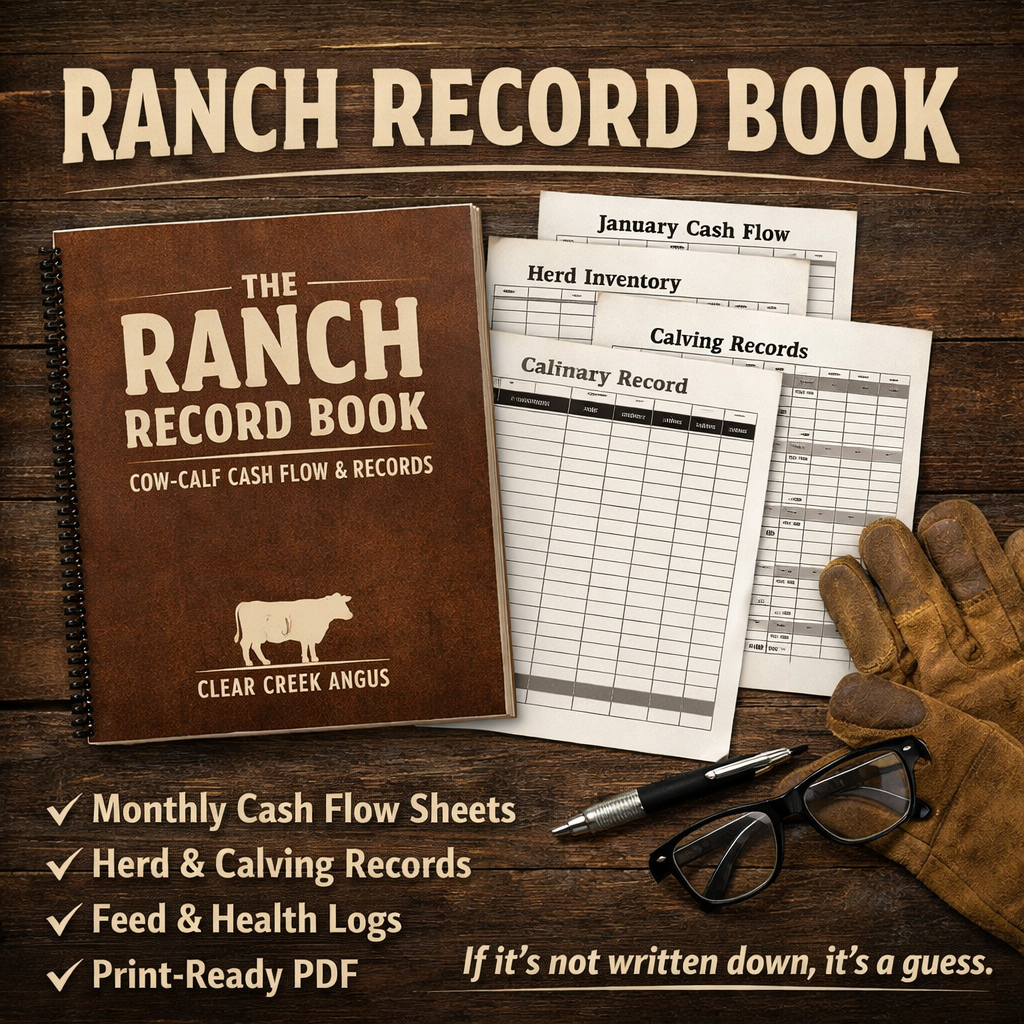 The Ranch Record Book: Cow-Calf Cash Flow & Records Printable PDF